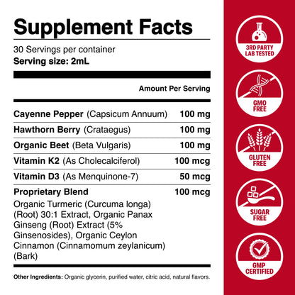 Circulation Max™ - Cayenne, Beetroot & Hawthorn Berry Liquid Drops
