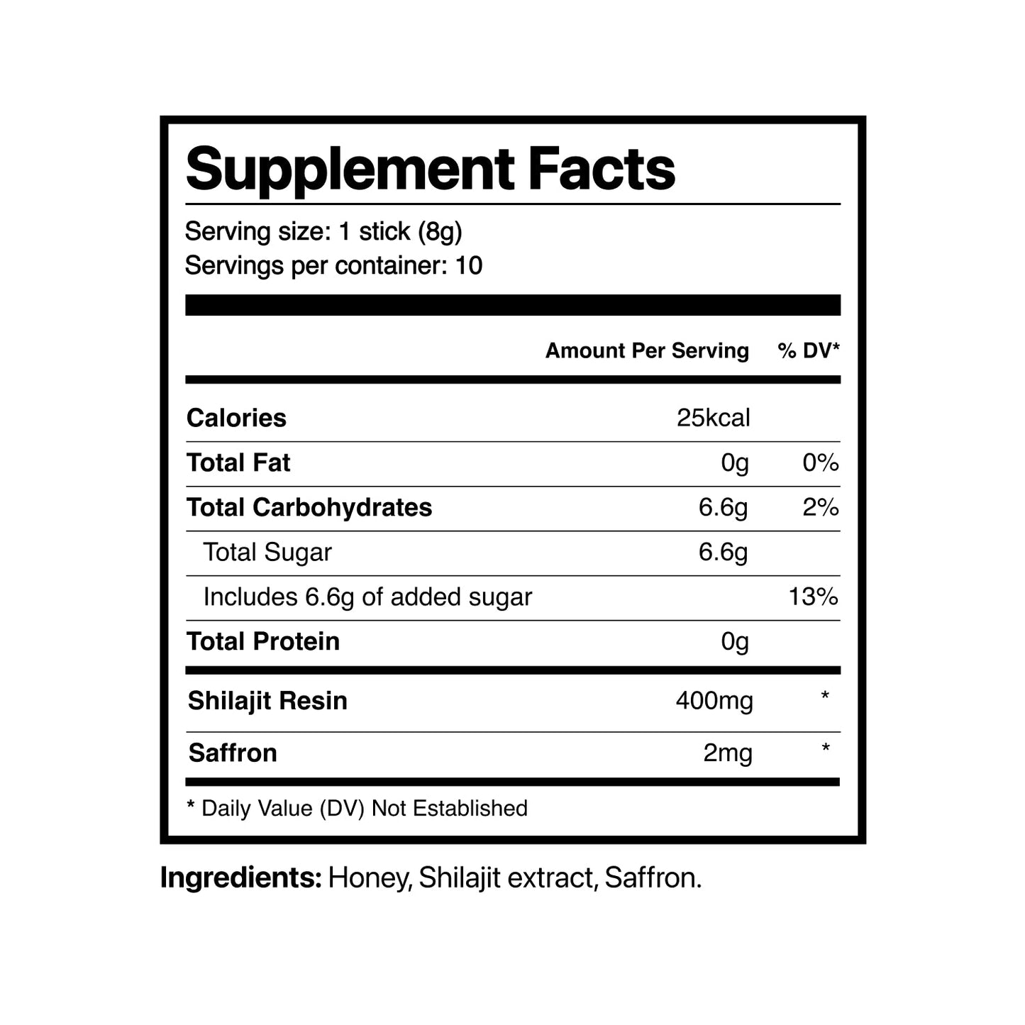 Himalayan Shilajit Honey Sticks - Energy & Wellness Support