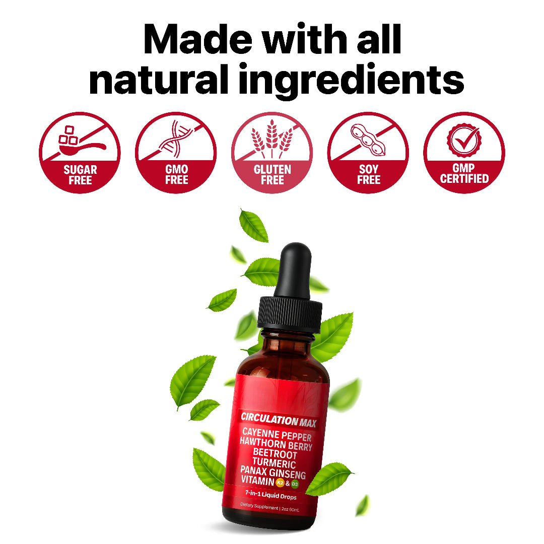 Circulation Max™ - Cayenne, Beetroot & Hawthorn Berry Liquid Drops