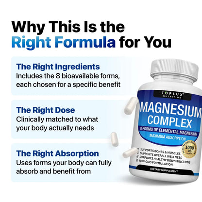 8-in-1 Magnesium Complex 1000mg Capsules