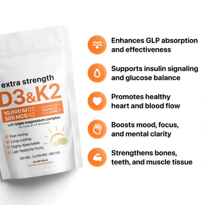 Vitamin D3 10,000 IU & K2 300mcg with Magnesium