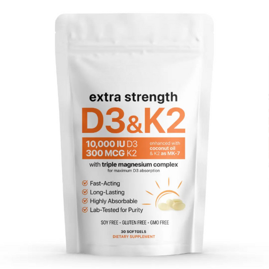 Vitamin D3 10,000 IU & K2 300mcg with Magnesium